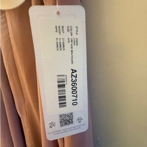 Azazie Women's Maxi Dress - Pink and Tan